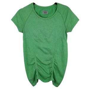Athleta Green Ruched Performance Top Size S